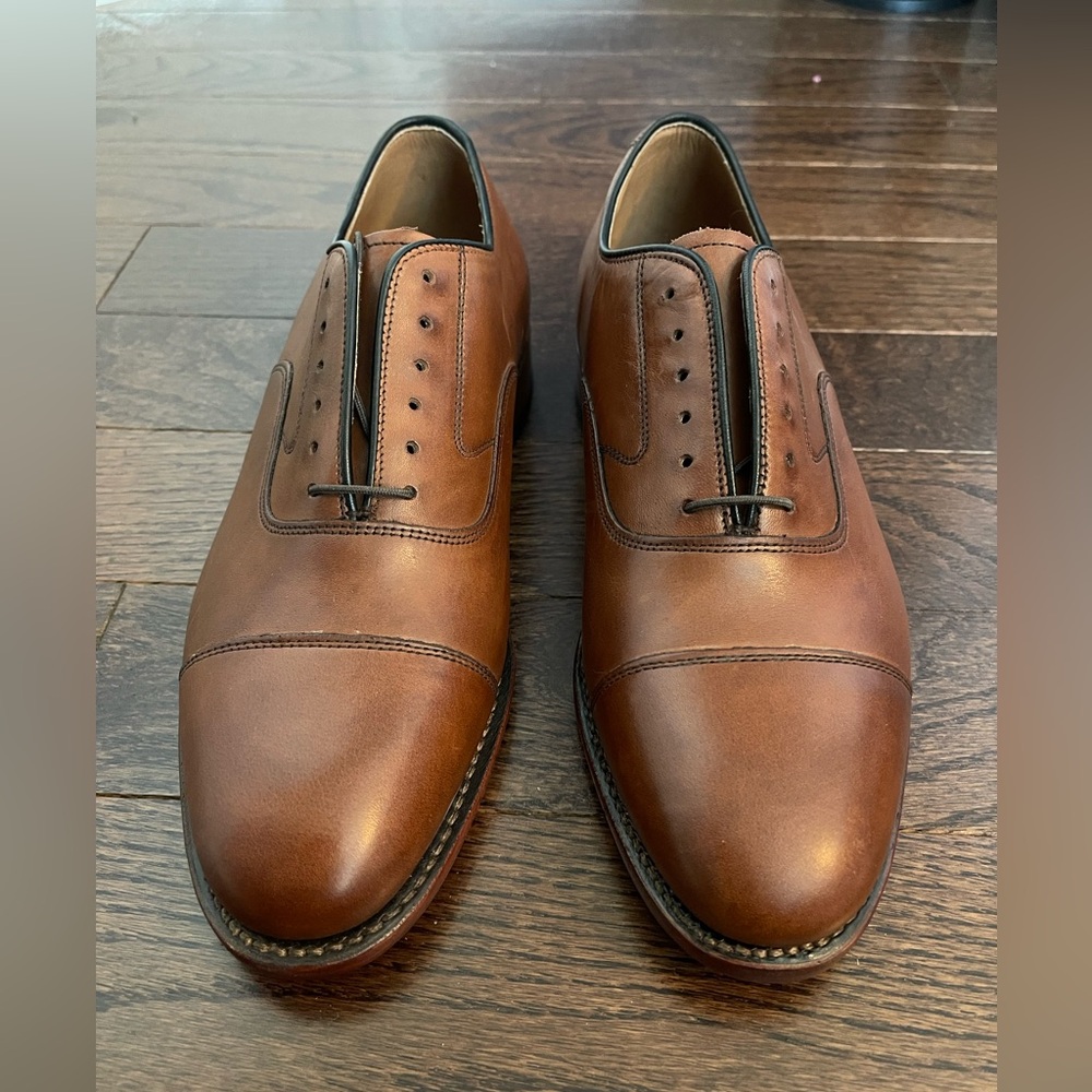 Johnston & Murphy Optima Leather Cap Toe  Shoes For Men  Brown Size 8.5 D